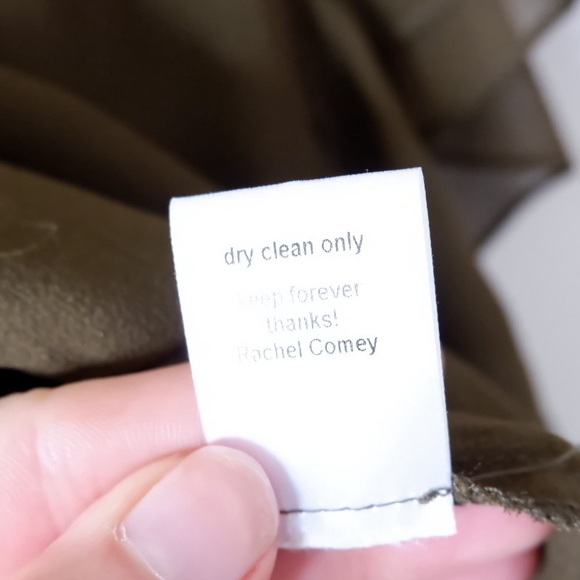 SOLD- RACHEL COMEY Floater Silk Blouse in Olive - Picture 10 of 11